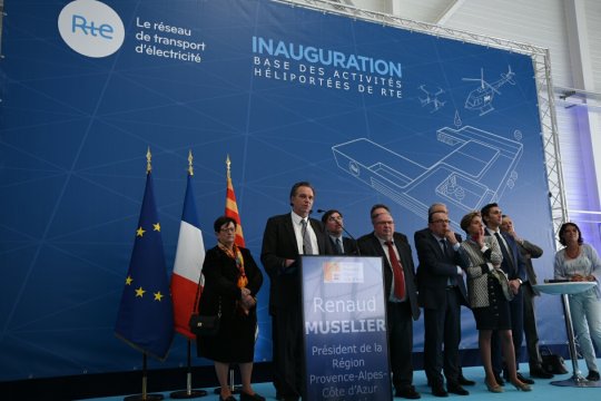 #Avignon : Inauguration de la nouvelle #base des activités #héliportées de RTE